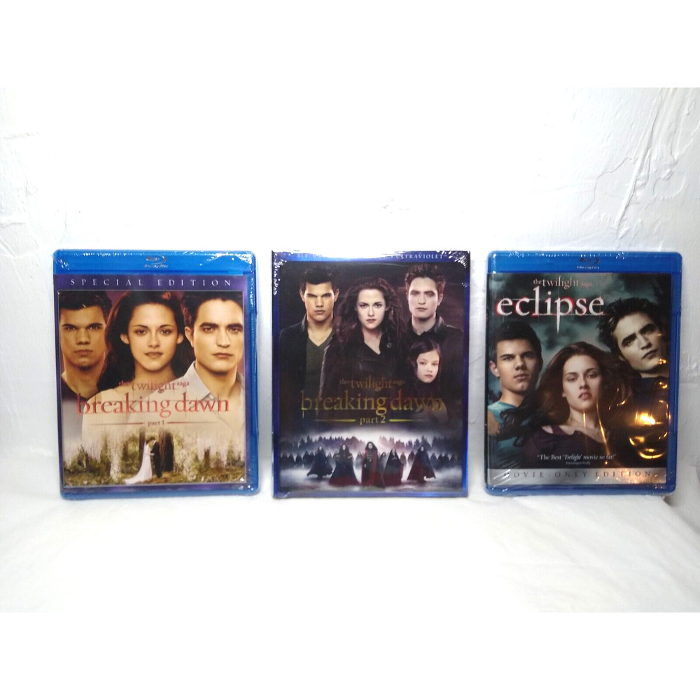 (3) The Twilight Saga "Eclipse," Breaking Dawn Part 1, Part 2 DVD's - Sealed!